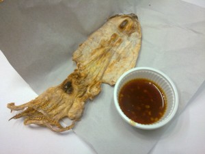 さて、焼きあがったイカとたれです。