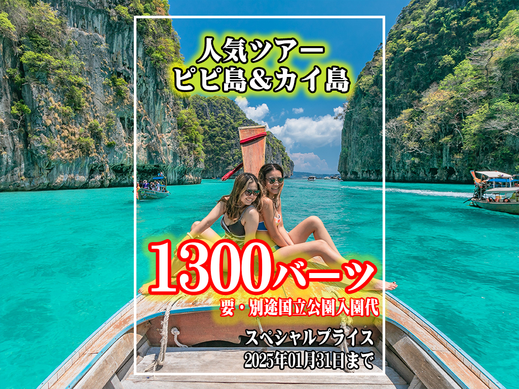 スピードボートで行く ピピ島&カイ島1日ツアー