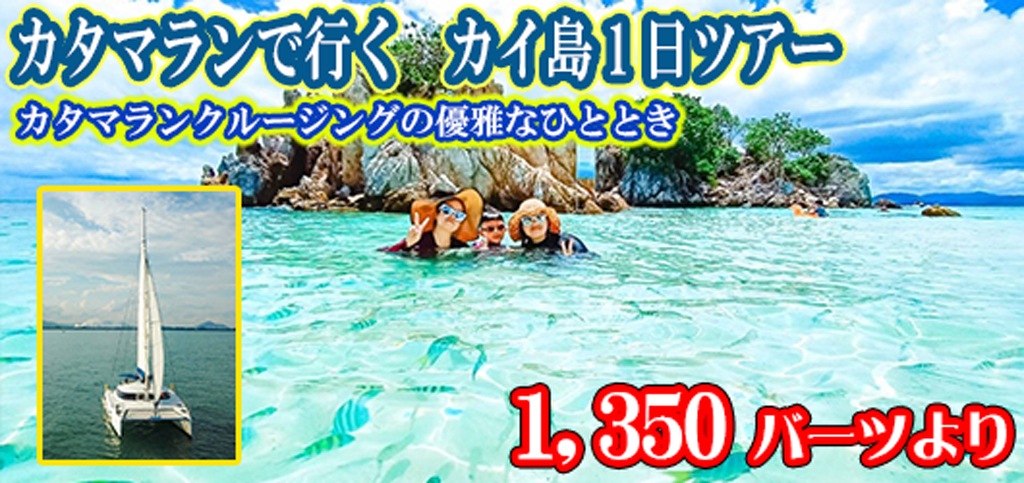 カタマランで行くカイ島1日ツアー