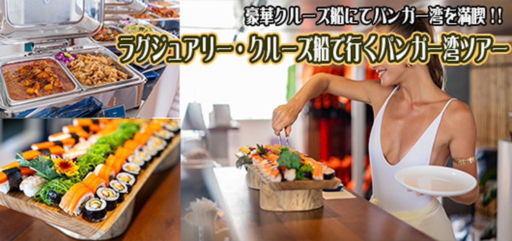 ラグジュアリーカタマラン船でゆく パンガー湾アー