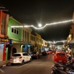 プーケット島・プーケットタウン(Thalang RD,Soi Rommani)・夜の風景