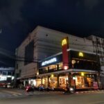 最近のプーケットタウン・ロビンソンデパート周辺の夜景