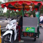 ロールアイスクリームの屋台