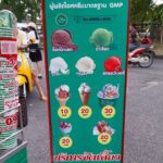 ロールアイスクリームの屋台