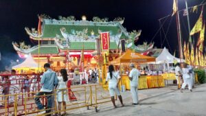 キンジェー期間中のGuan Au (Guan Yu) Shrine (紫蓮宫) / シャロンの中華スタイル寺院　