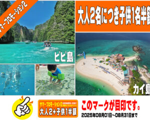 サマープロモーション2 大人2名にて子供1名半額 ( 2025年08月1日～31日まで )